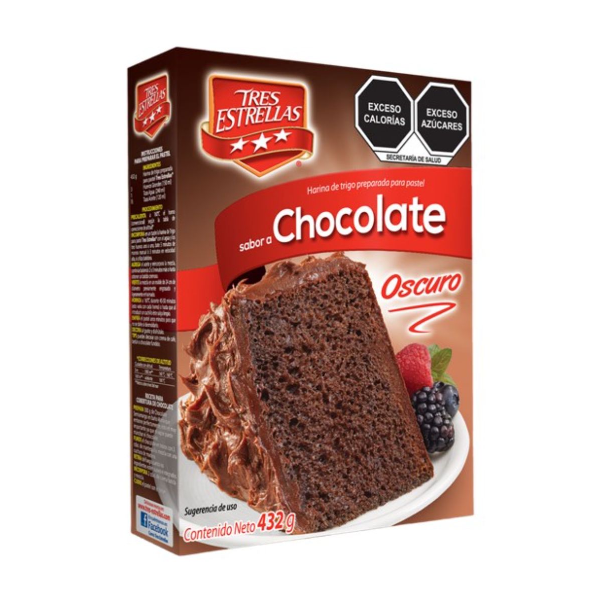 HAR PASTEL TRES ESTRELLAS CHOCO 12/432GR