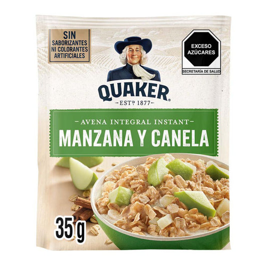 CER AVENA QUAKER MANZANA C/CANE50/35GR