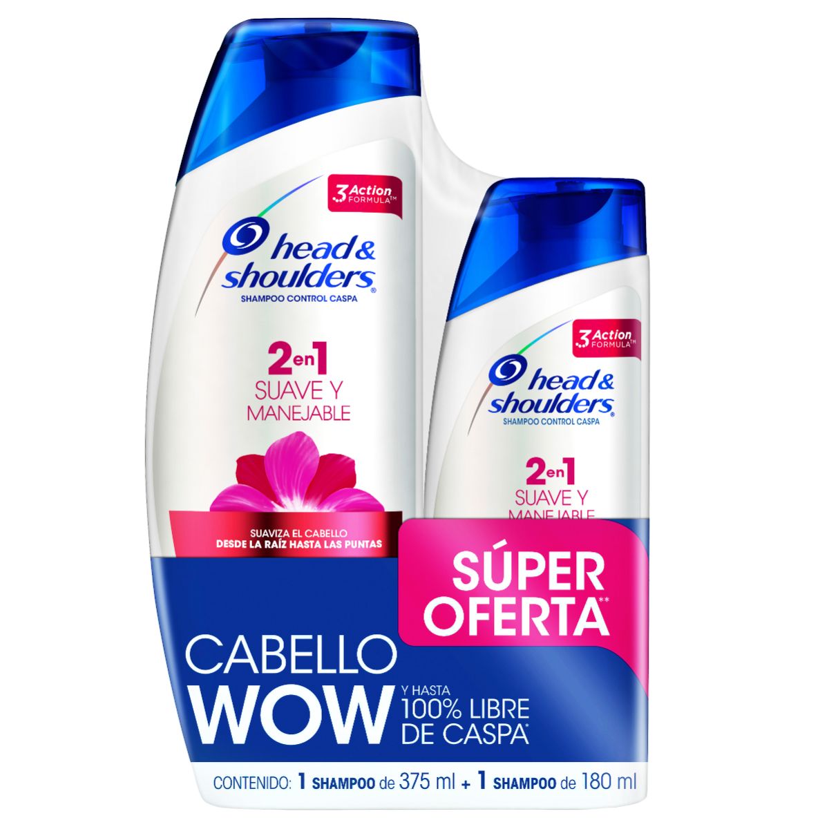 SH H&S SUAVE Y MANEJABLE+ 180ML 10/375ML