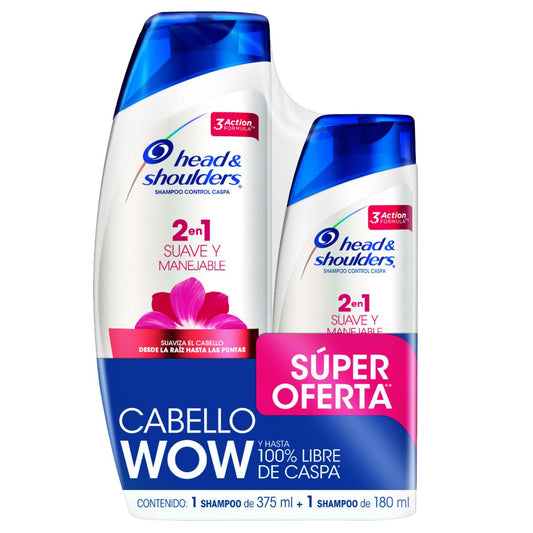 SH H&S SUAVE Y MANEJABLE+ 180ML 10/375ML