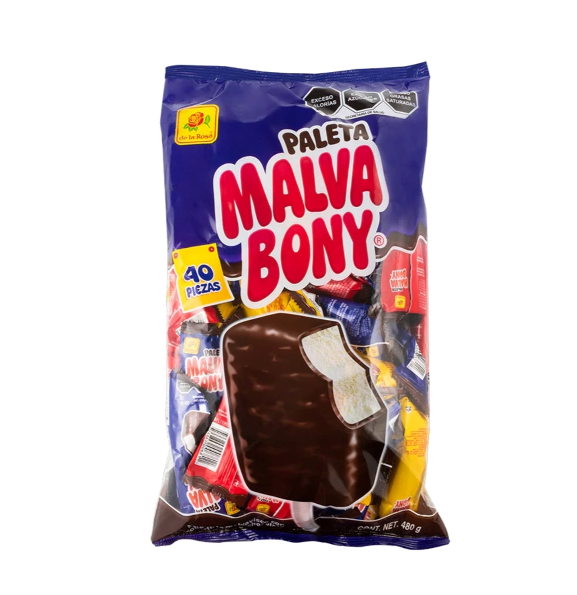 DL CHOC LA ROSA MALVABONY 40PZ