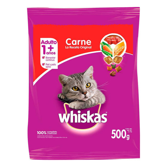 MASC WHISKAS RECETA ORIG CARNE12/500GR