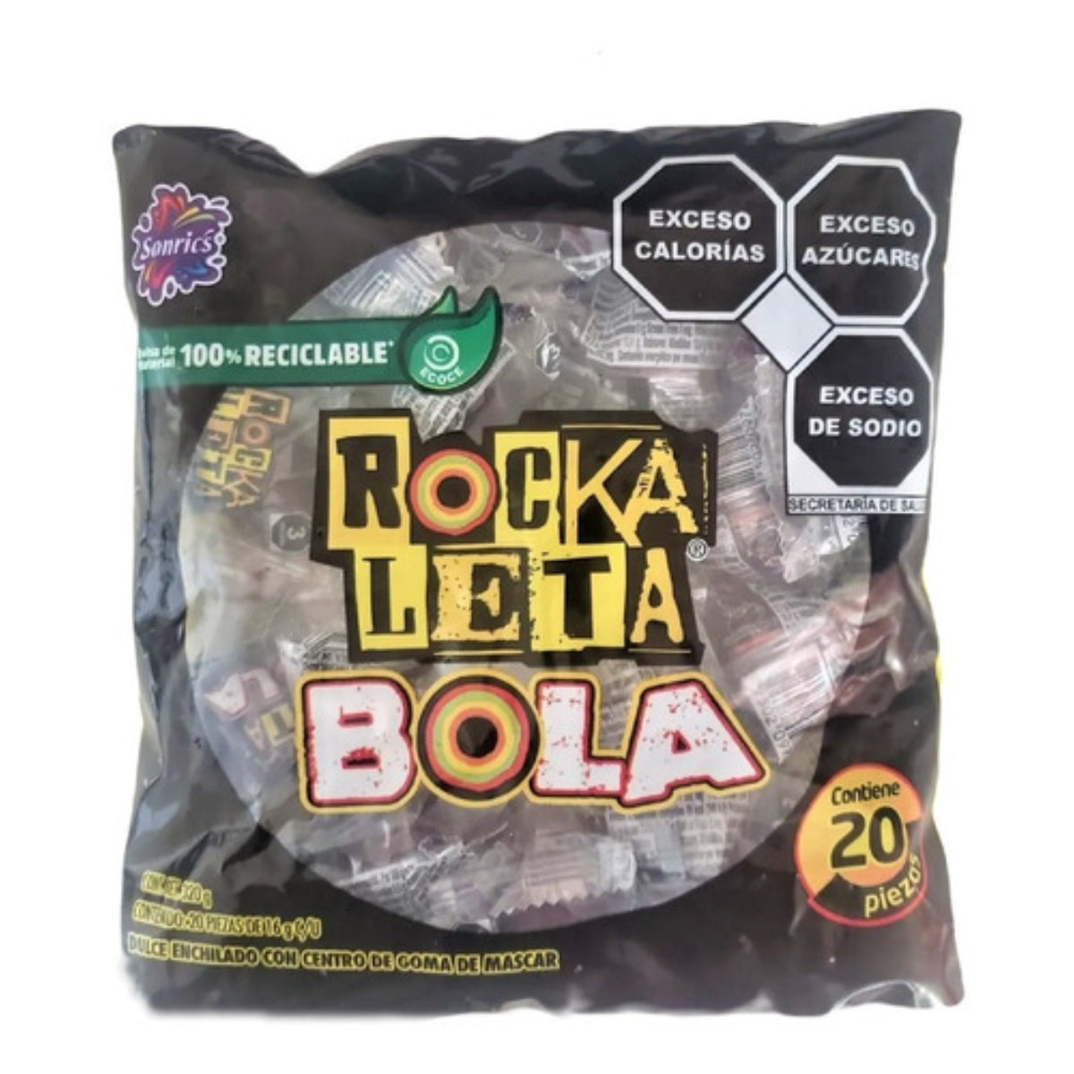 DL CHIC ROCKALETA BOLA SONRICS20PZ