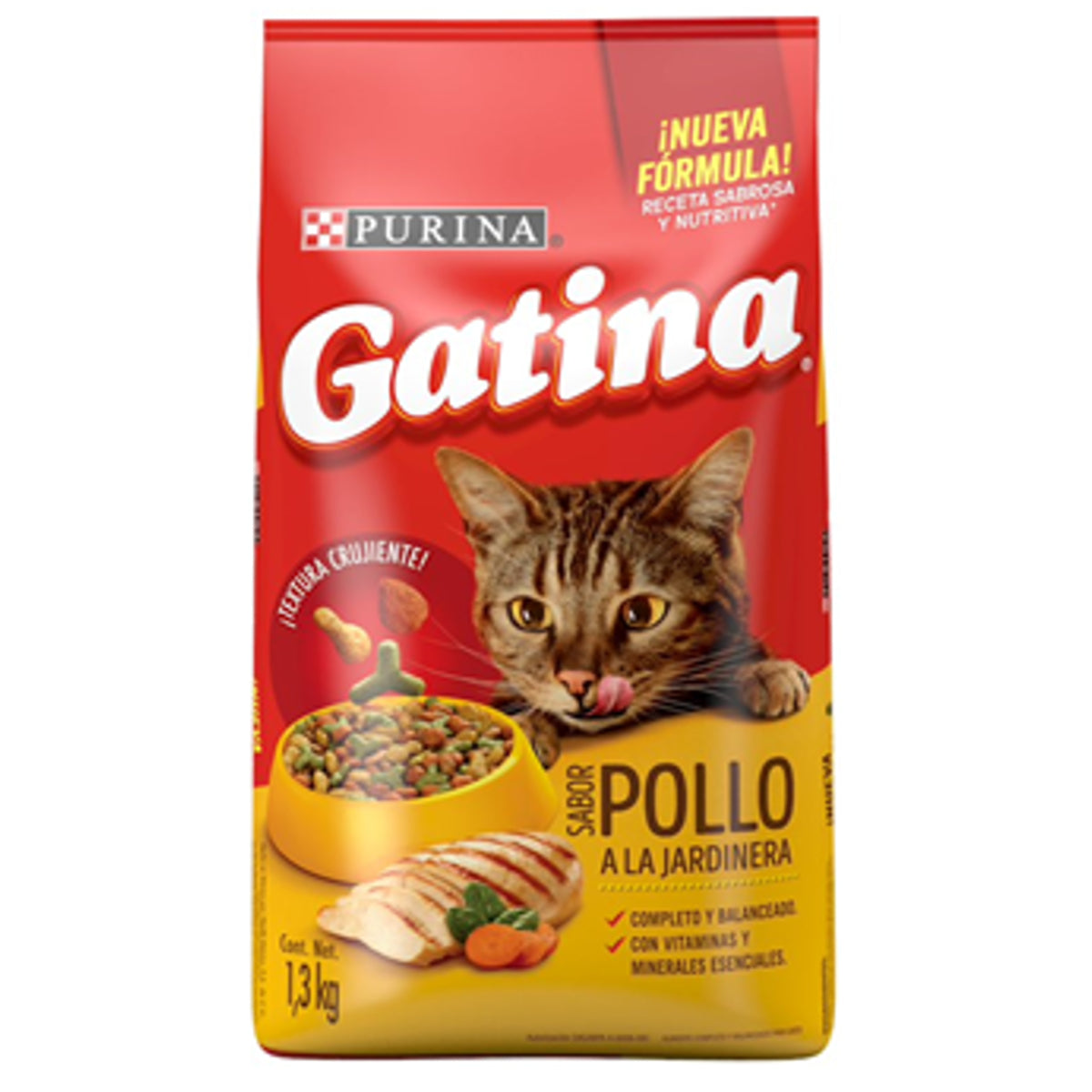 MASC GATINA POLLO6/1.3KG