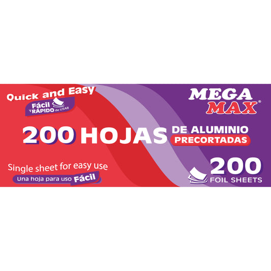 EMP ALUMINIO MEGAMAX PRECORTADAS 8/200PZ