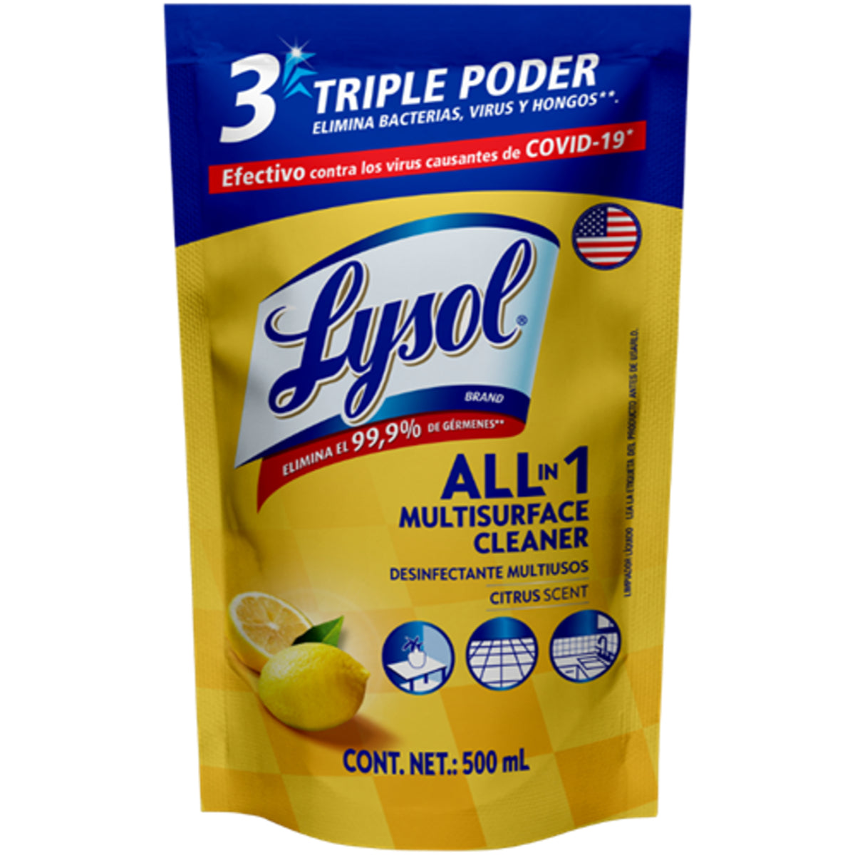 LP LYSOL DESINF CITRICO DOYPACK 18/500ML