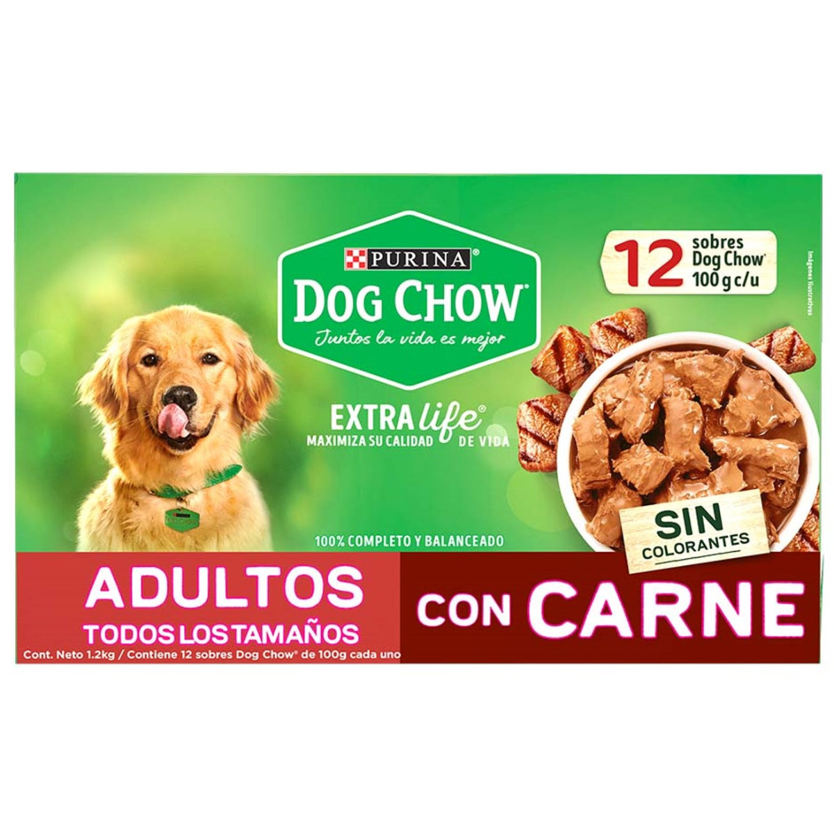 MASC DOG CHOW ADULTO CARNE12/100GR