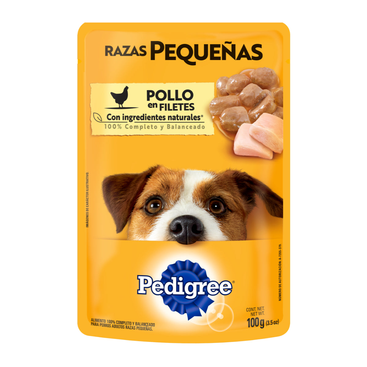 MASC PEDIGREE RAZAS PEQ POLLO 12/100GR