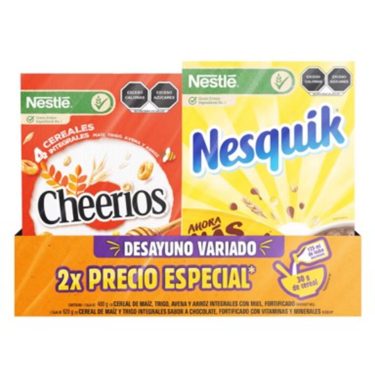 CER CHEERIOS+NESQUICK 620GR DUO8/480GR