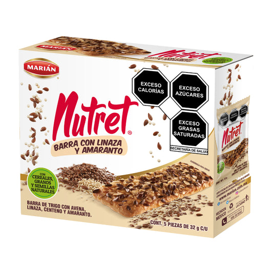 CER BAR NUTRET LINAZA AMARANTO12/160GR