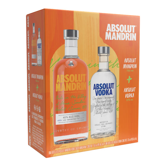 VODKA ABSOLUT MANDA+ABSOL 375ML 12/750ML