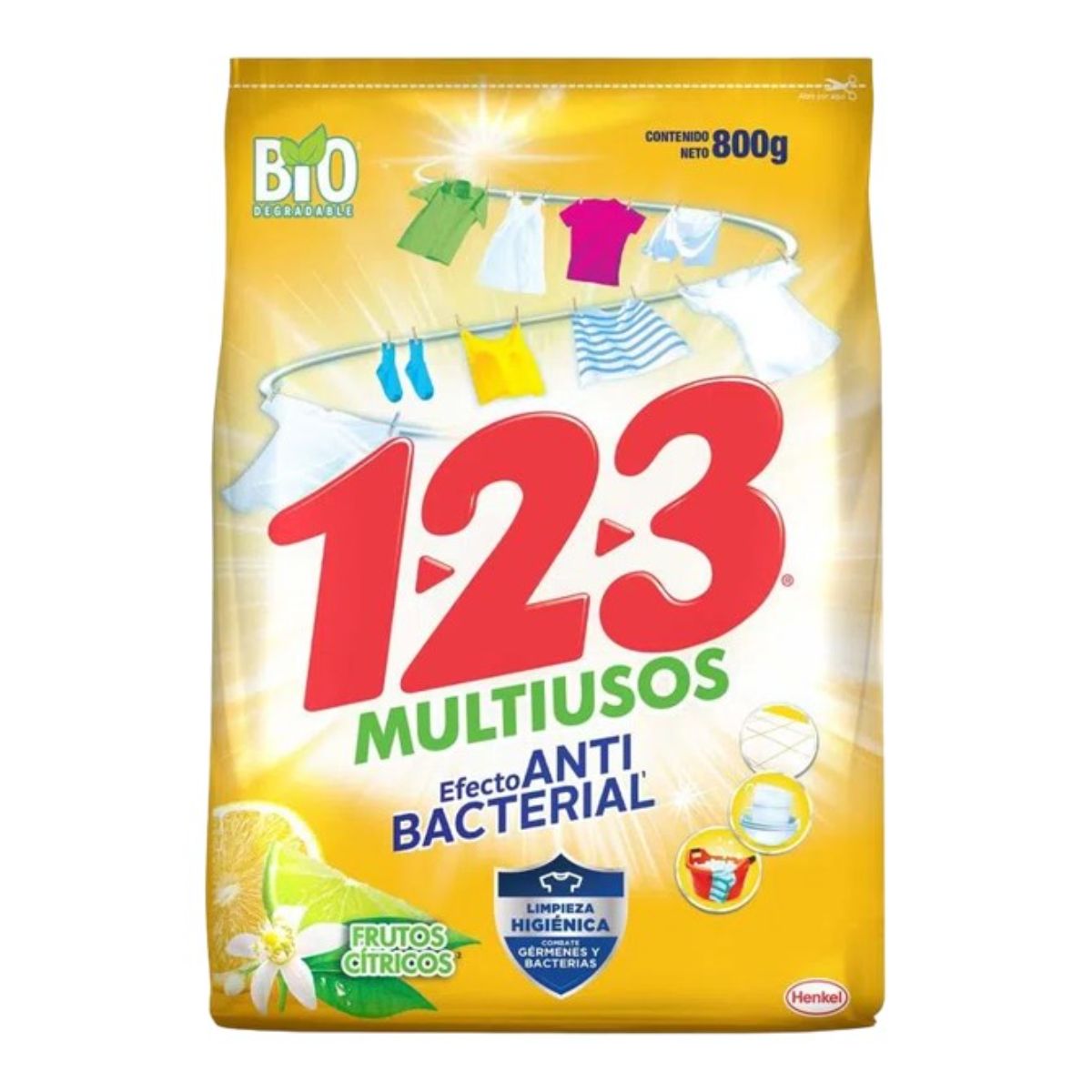 DET 1-2-3 ANTIBACTERIAL 24/800GR