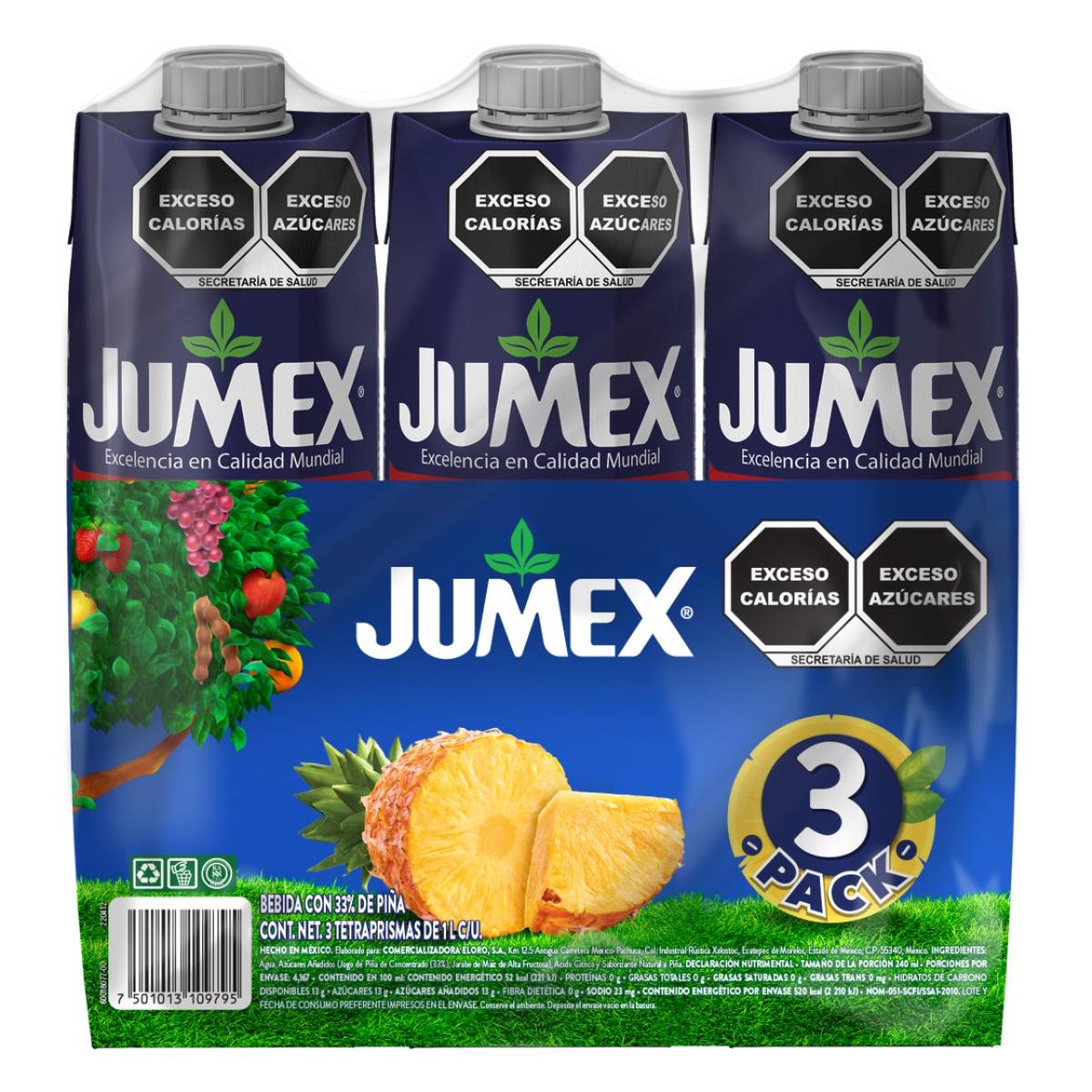 JUG JUMEX 3PACK PIÑA4/3/LT