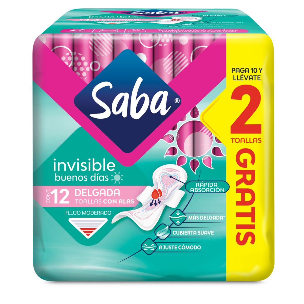 TF SABA INVISIBLE C/A+2PZ GRATIS 12/10PZ