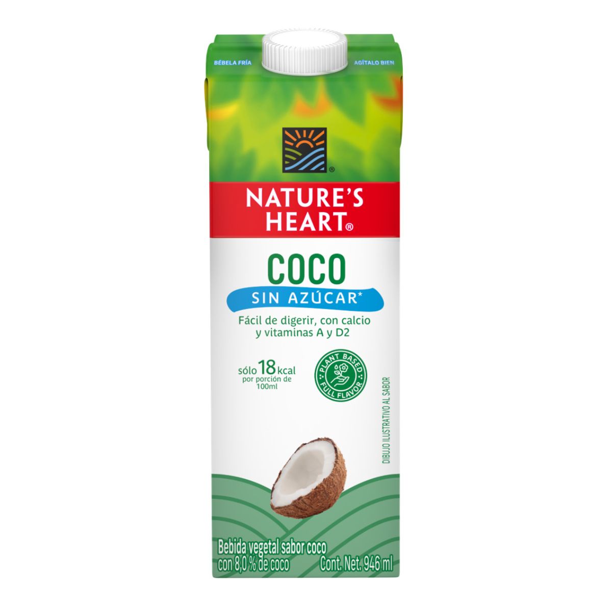 LCH NATURES HEART S/AZU COCO 6/946ML