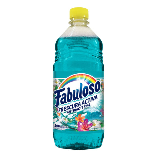 Limpiador Líquido Multiusos Fabuloso Frescura Activa Mar Fresco de 500 ml