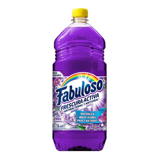 Limpiador Líquido Fabuloso Frescura Activa Antibacterial Fresca Lavanda, 1 l