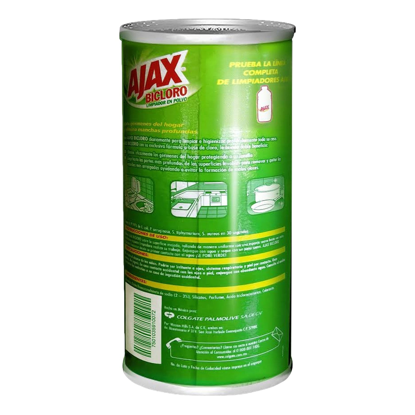 Limpiador en Polvo Ajax Bicloro de 388 g