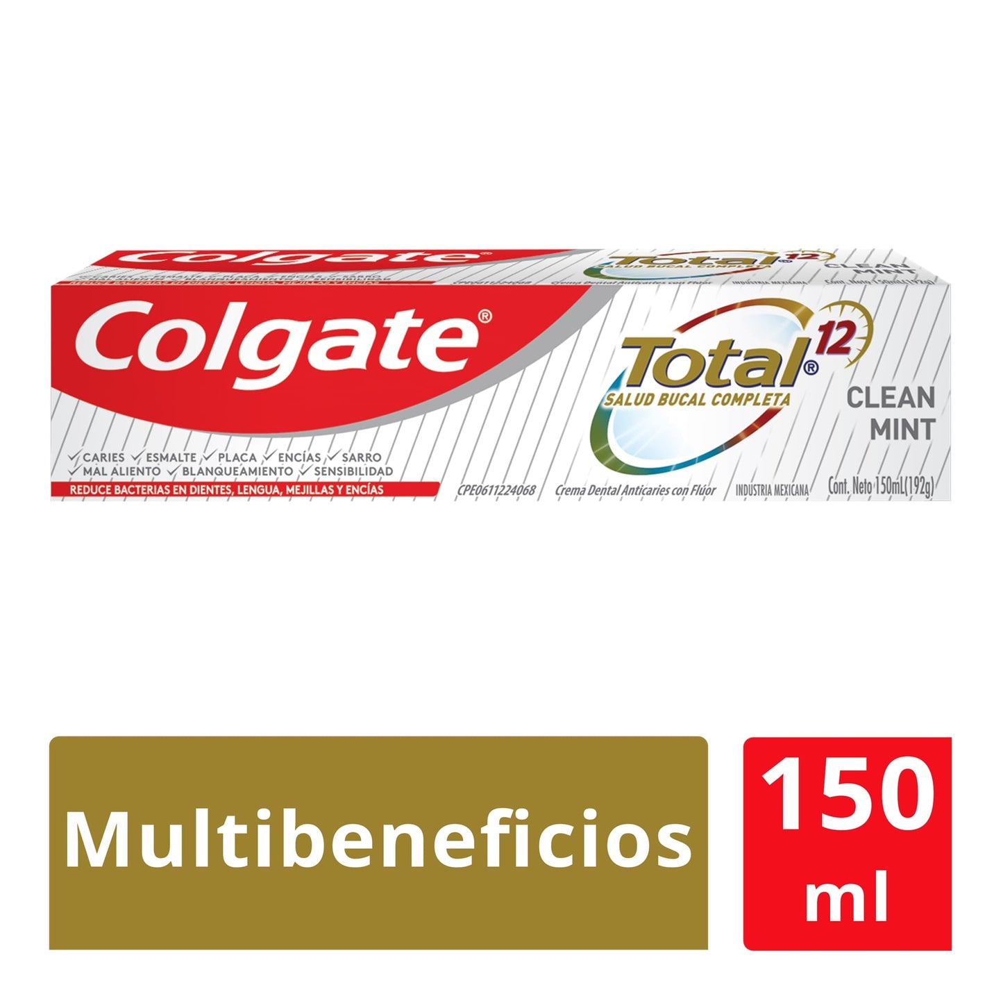 Pasta Dental Colgate Total 12 Clean Mint 150 ml