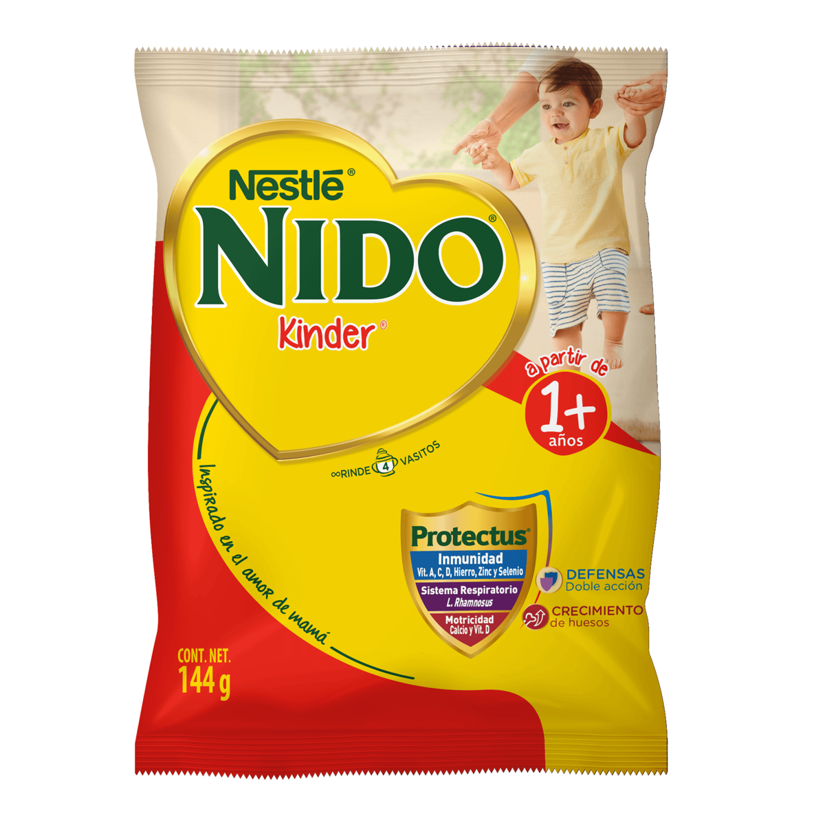 Aimento Para Niños de Corta Edad Nido Kinder  1+ Bolsa 144g