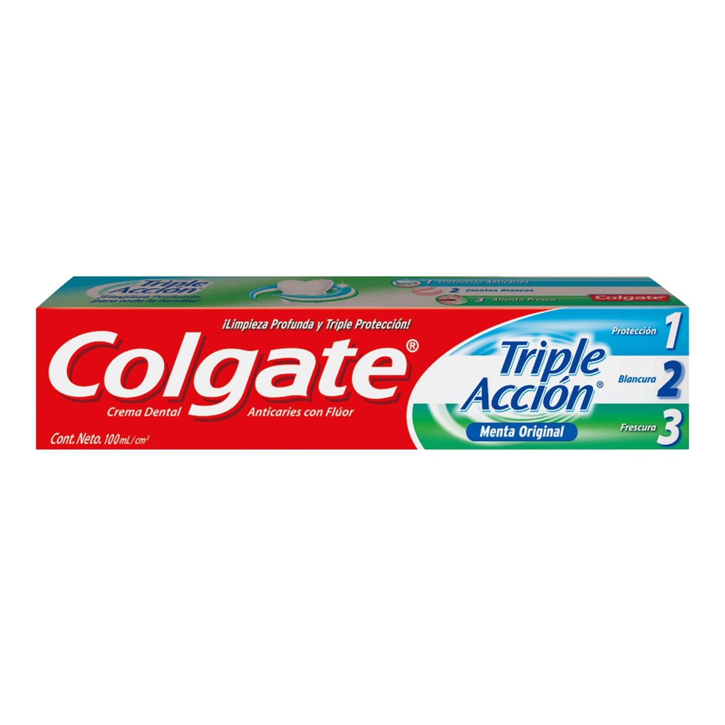 Pasta Dental Colgate Triple Acción Familiar Menta Original 100 ml