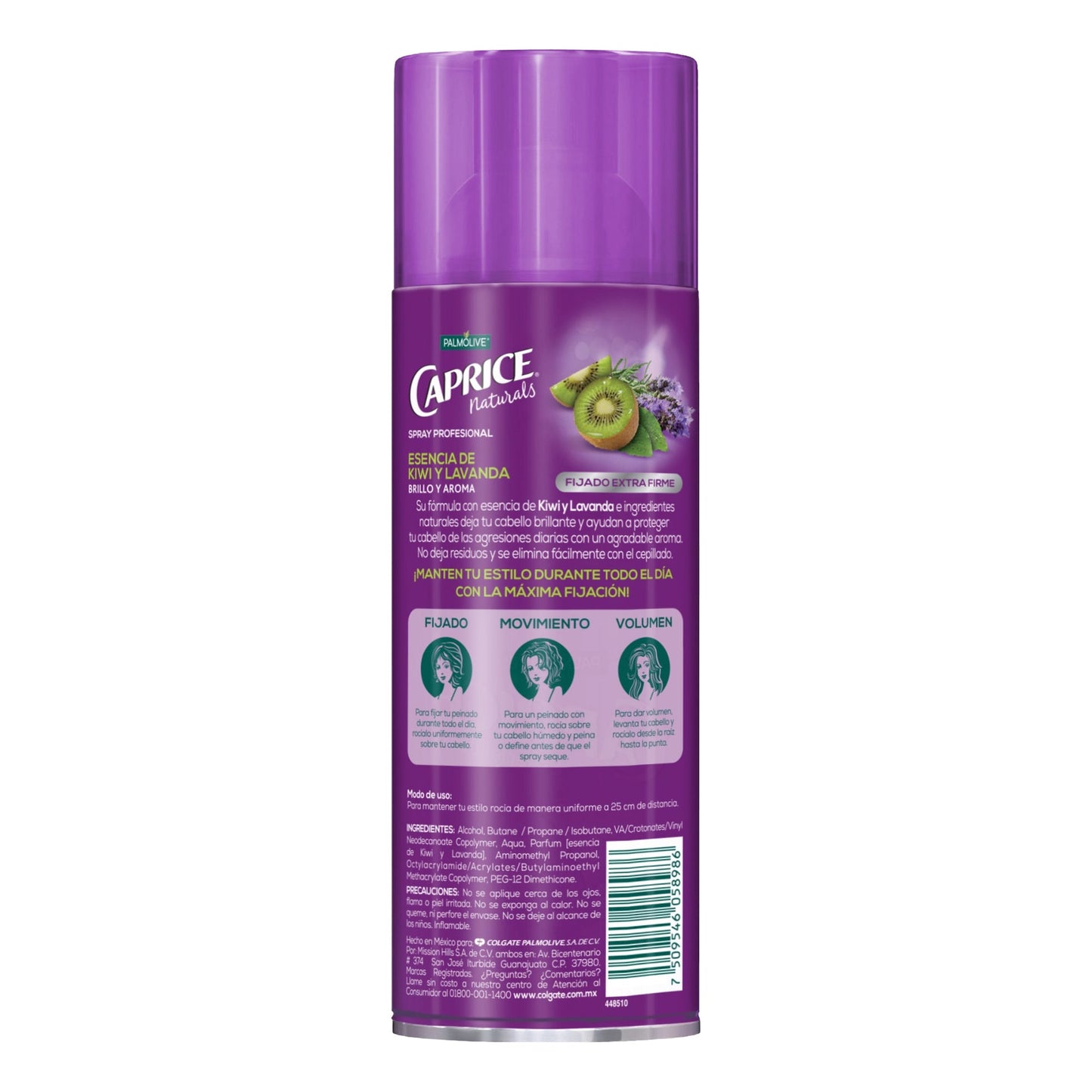 Spray para el Cabello Palmolive Caprice Naturals Esencia de Kiwi y Lavanda de 316 ml