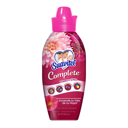 Suavizante Acondicionador de Telas Suavitel Complete Flor de Primavera de 800 ml