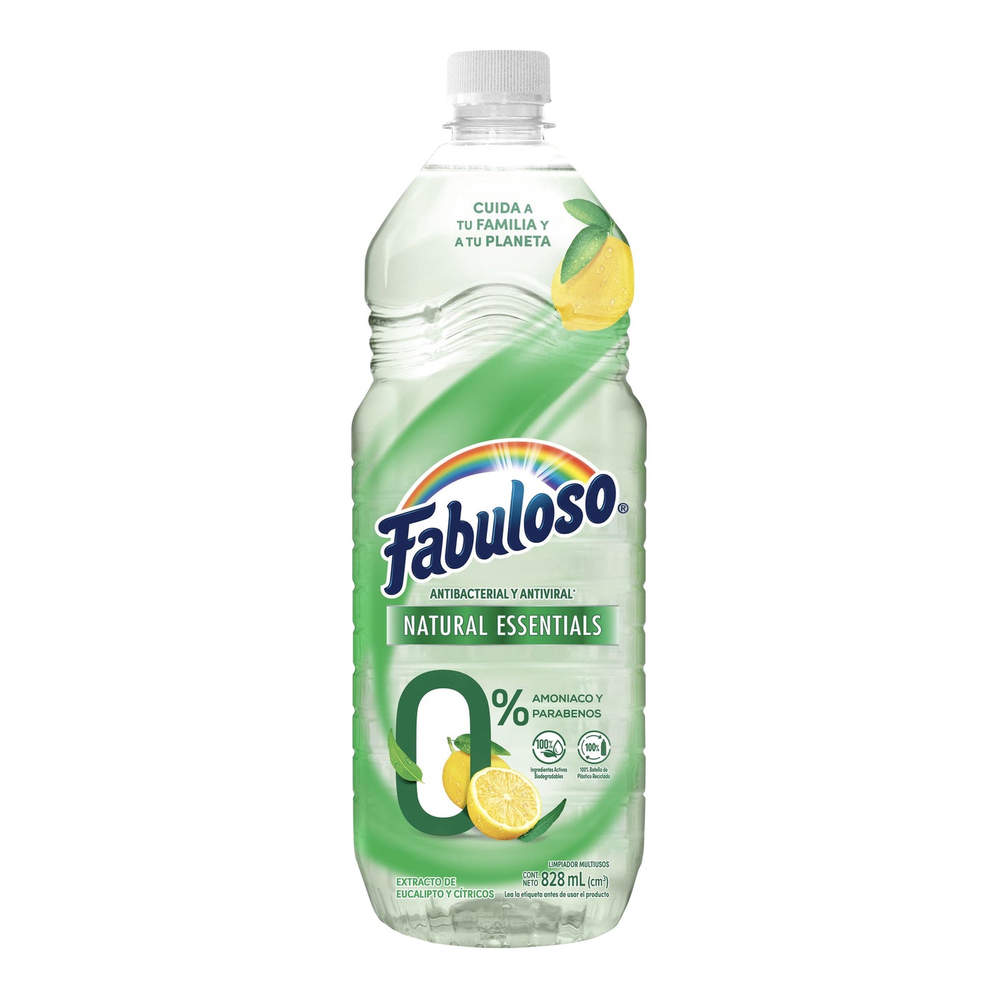 Limpiador Líquido Multiusos Fabuloso Natural Essentials Eucalipto y Cítricos, 828 ml