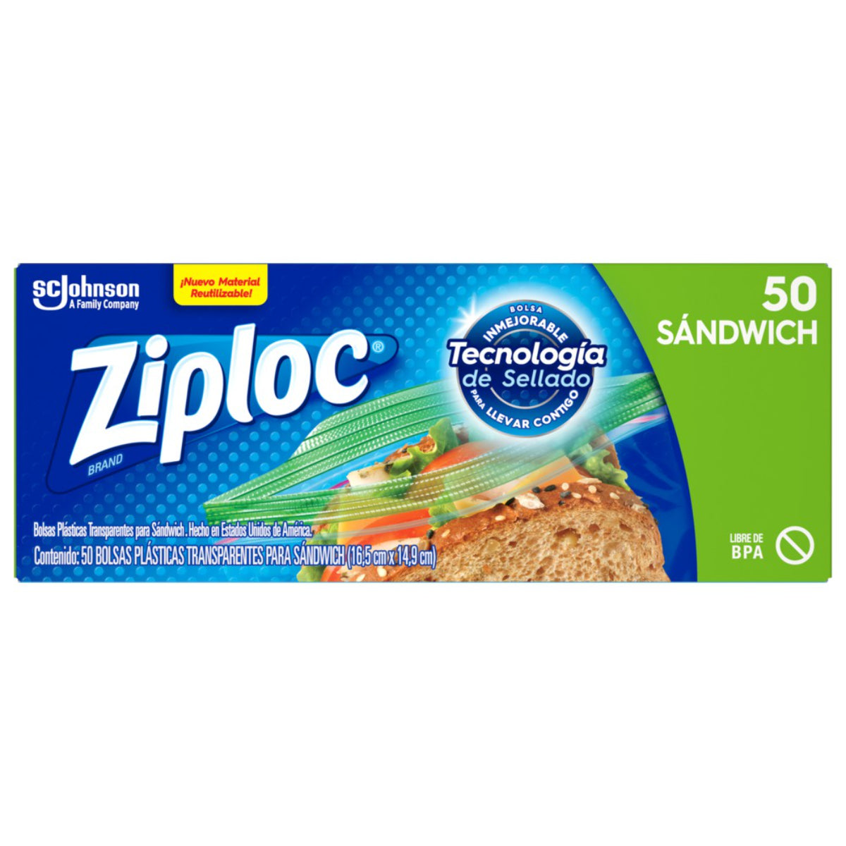 EMP BLS ZIPLOC SANDWICH12/50PZ