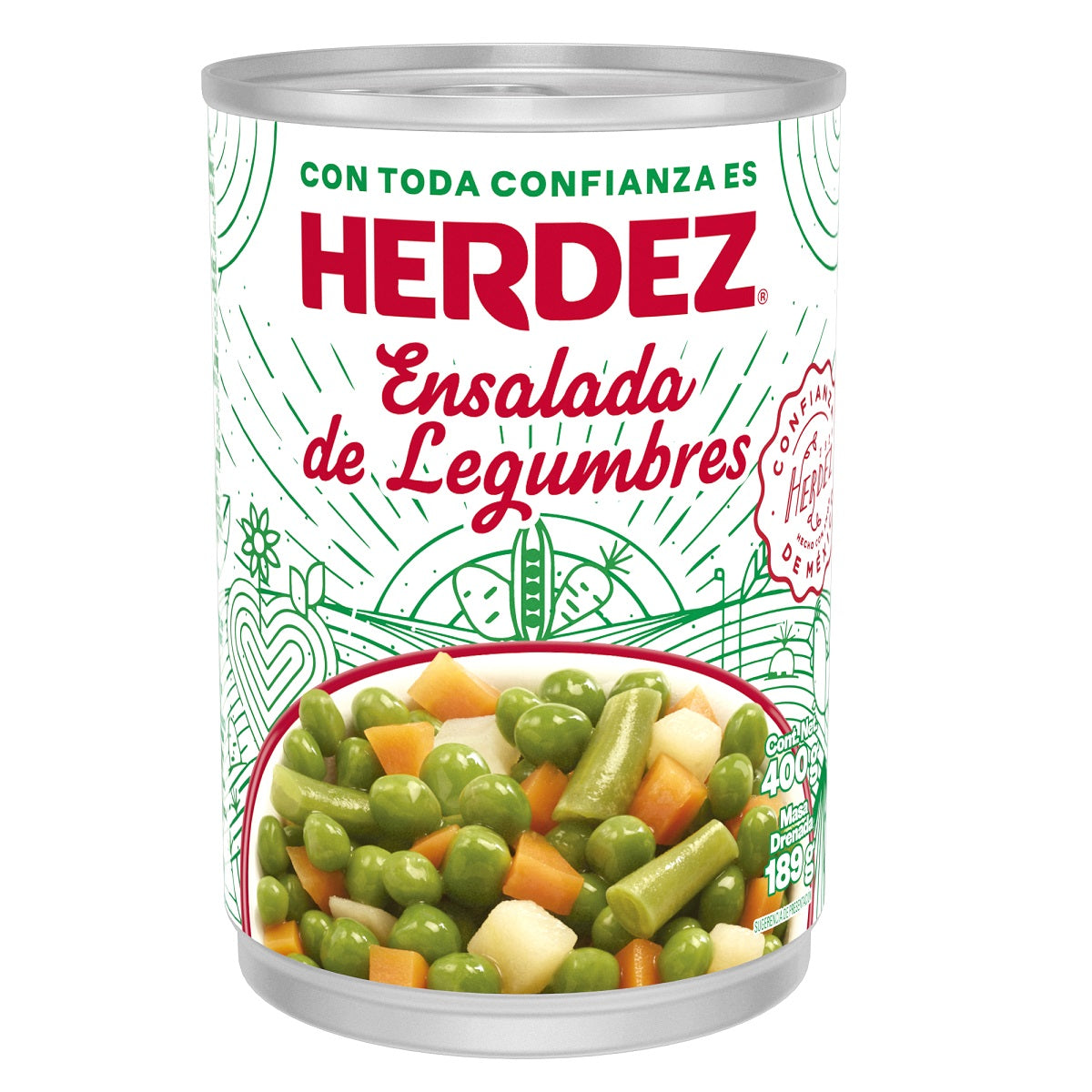 VEG ENS LEGUMBRES HERDEZ24/400GR